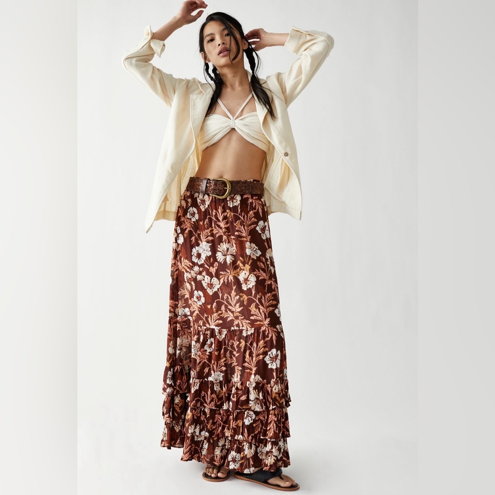 Free People Rosie Printed Maxi Skirt